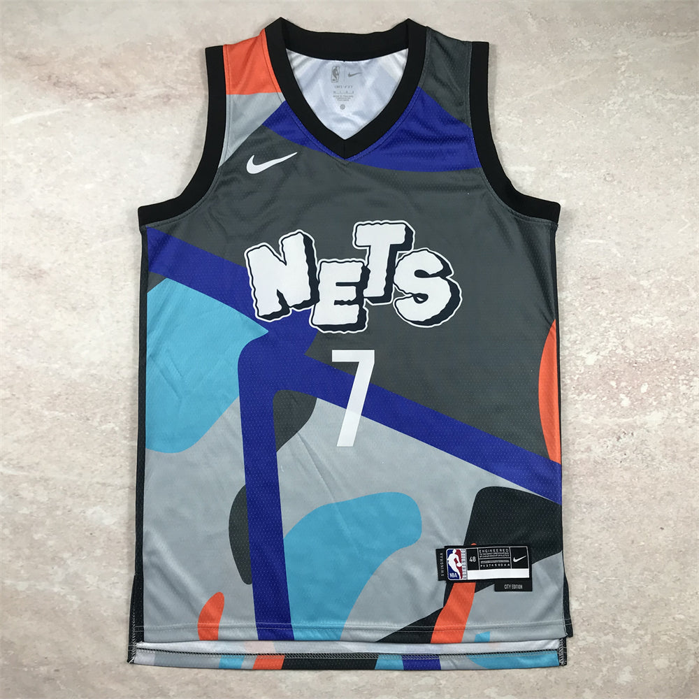 Nets 2021 City Edition Grey Multicolor Jersey