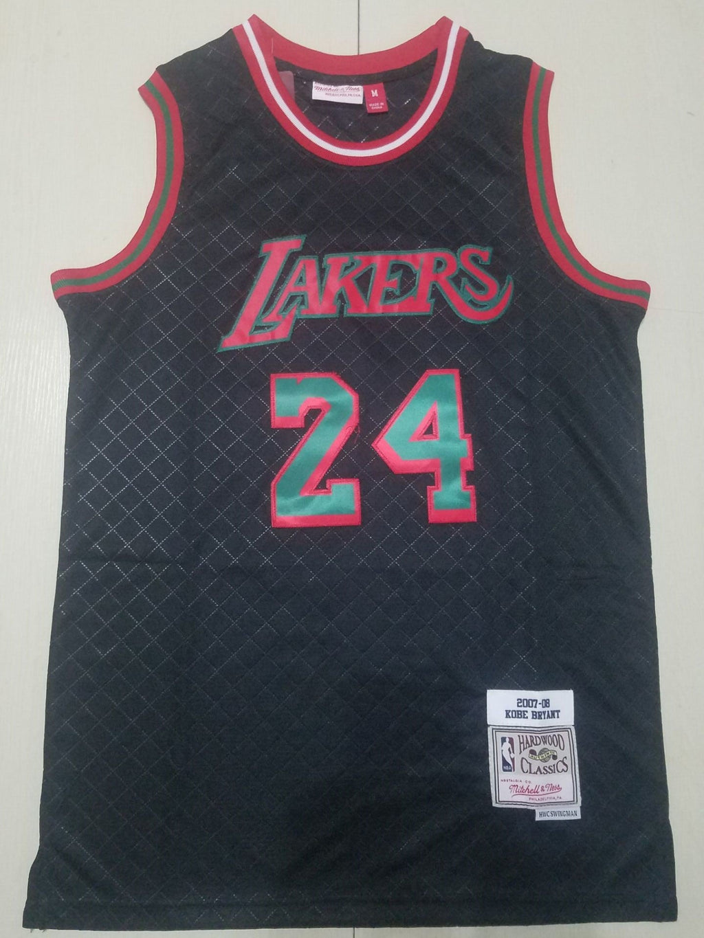 2007-08 Lakers Christmas Edition Kobe Bryant #24 (Black/Red-Green)
