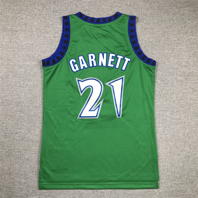 1997 Timberwolves Classic Edition Green & Blue - Garnett #21