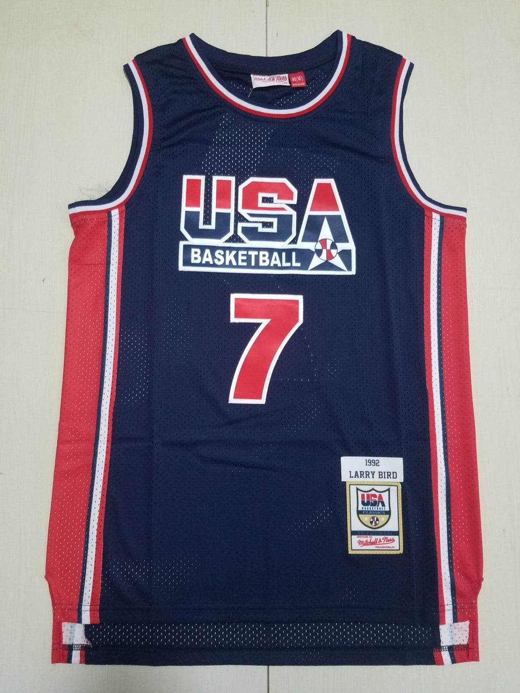 USA Larry Bird #7 1992 Dream Team Edition Navy Red White