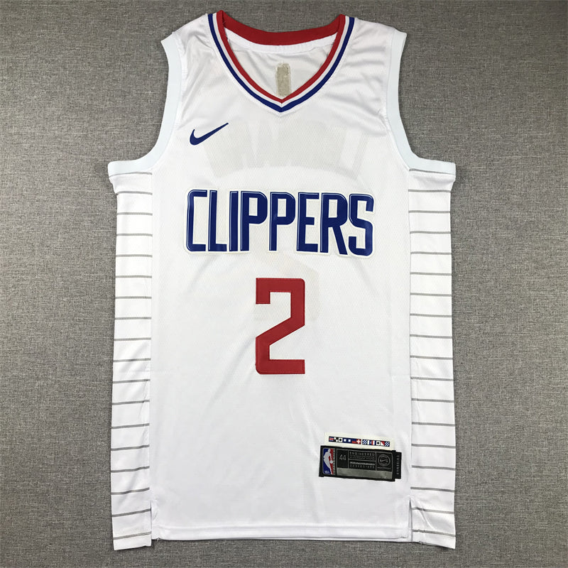 Clippers 2019-20 Association Edition White Blue Jersey