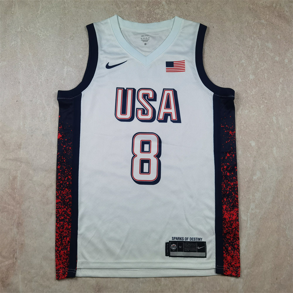 Team USA 2024 Standard Edition White & Navy Jersey