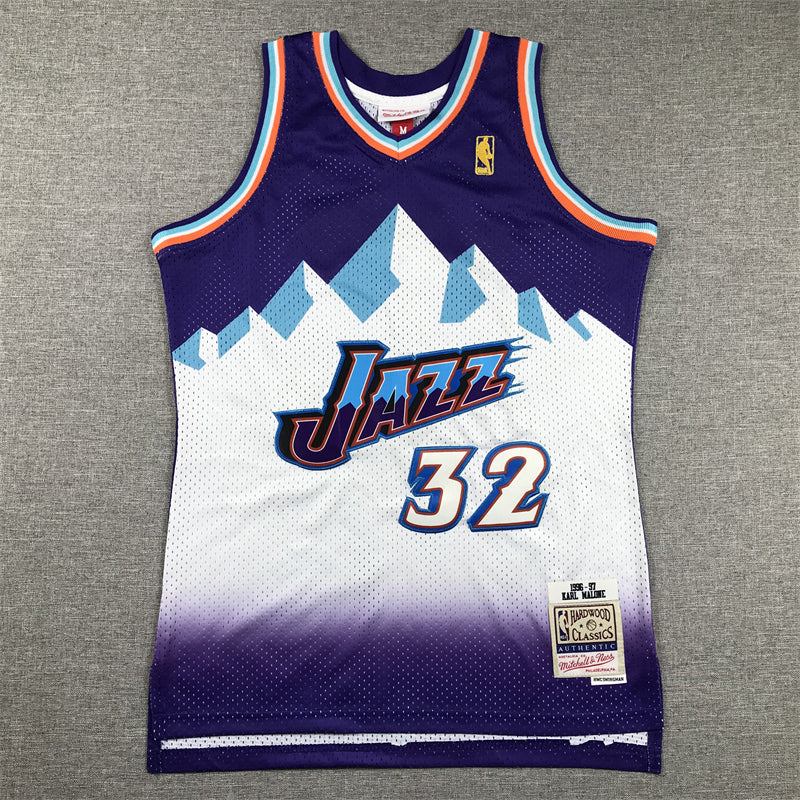 Jazz Karl Malone #32 1996-97 Hardwood Classics Mountain Jersey
