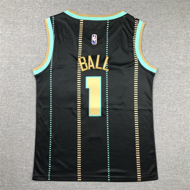 Hornets 2023-24 City Edition Black Gold Jersey