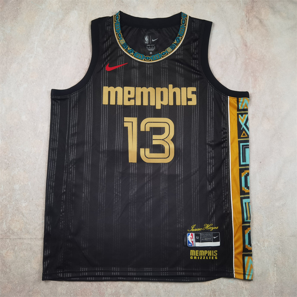 Grizzlies 2023-24 City Edition Black and Gold Jersey