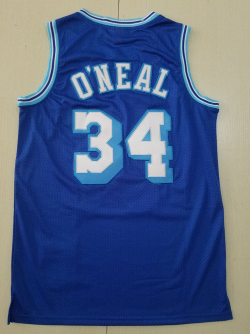 1996 Lakers Hardwood Classics Shaquille O'Neal #34 Blue & White