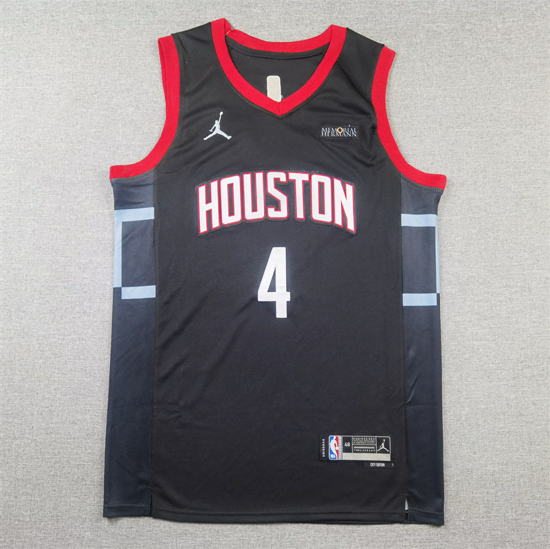 Rockets 2023-24 City Edition Black and Red Jersey