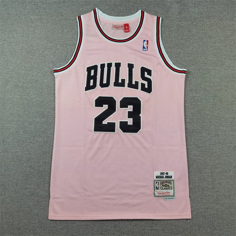 Chicago Bulls Michael Jordan #23 1997-98 Legend Retro Edition Pink & Black Jersey