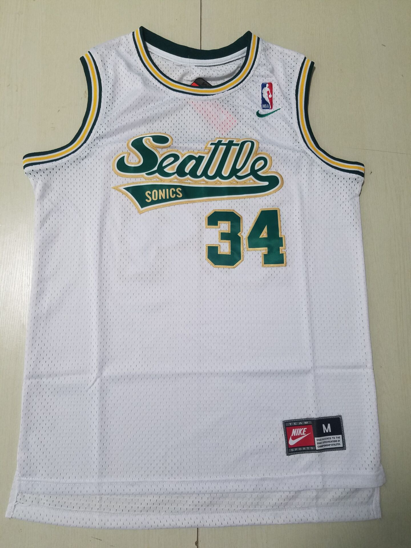 Seattle Supersonics Ray Allen #34 2005 Legend Retro Edition White & Green Jersey