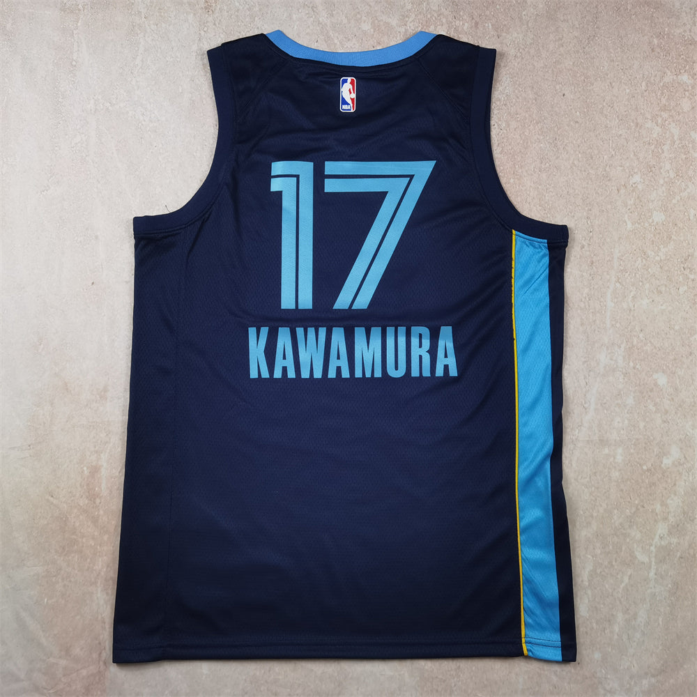Memphis Grizzlies 2023-24 Statement Edition Navy Jersey