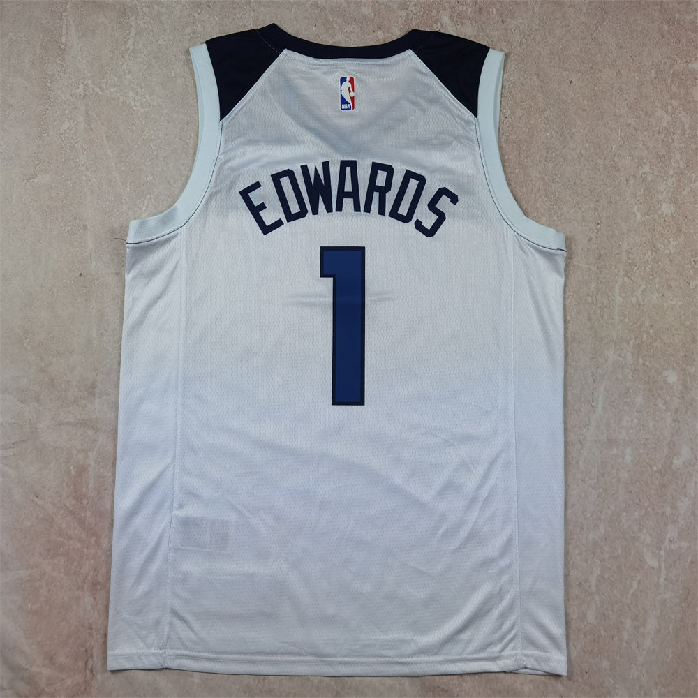 Minnesota Timberwolves 2024 Association Edition White & Navy Jersey