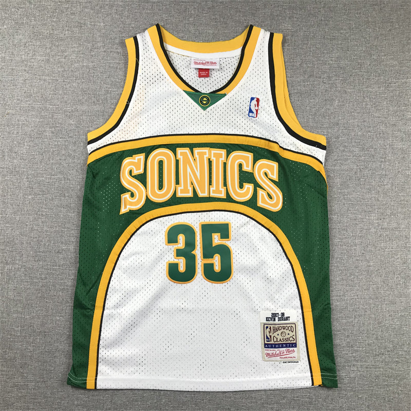 Seattle Supersonics #35 Durant 2007 Legend Edition White Green