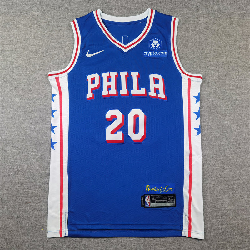 Philadelphia 76ers 2023-24 Association Edition Blue Jersey