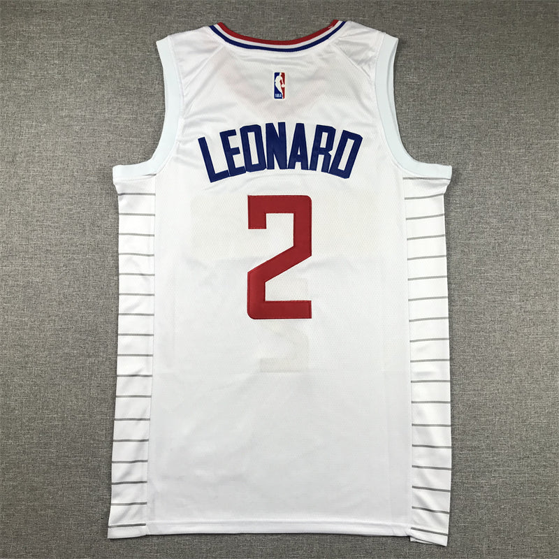 Clippers 2019-20 Association Edition White Blue Jersey