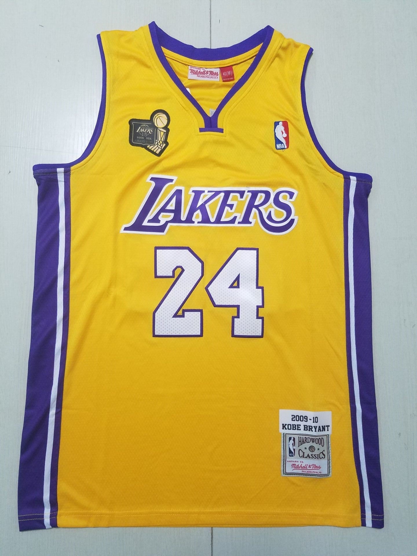 Los Angeles Lakers Kobe Bryant #24 2010 Finals Edition Yellow & Purple Jersey