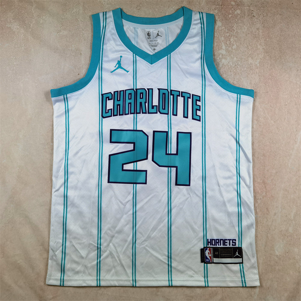 Charlotte Hornets Association Edition Jersey - White - #24