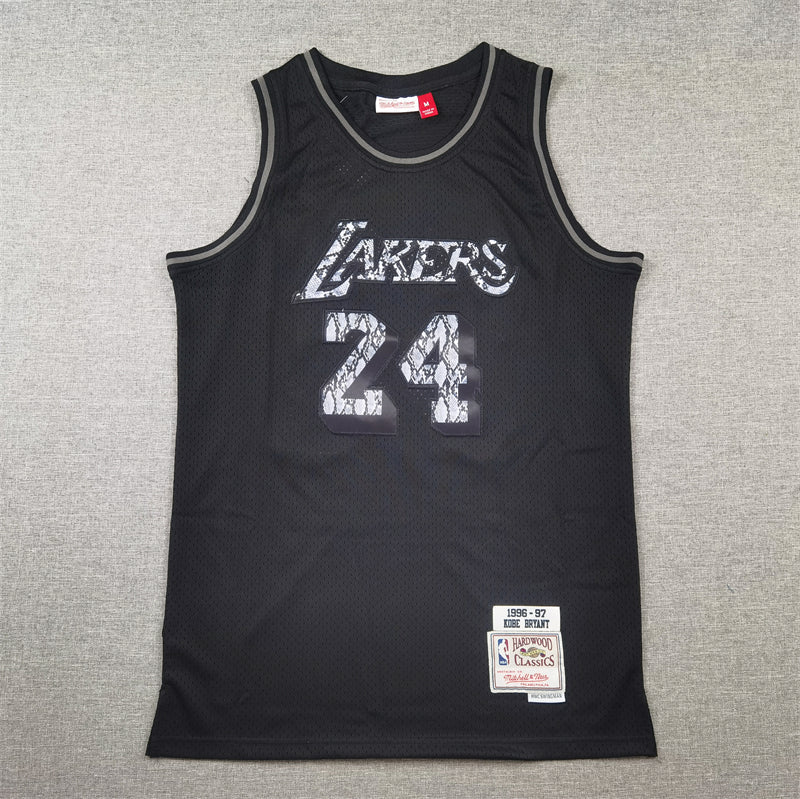 Los Angeles Lakers Kobe Bryant #24 1996-97 Legend Retro Edition Black & Grey Jersey