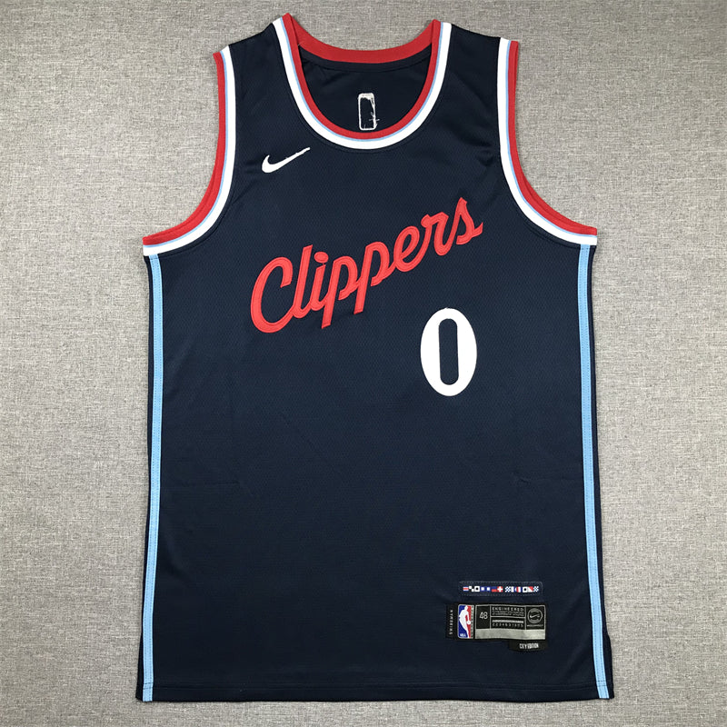 LA Clippers Russell Westbrook #0 2024 City Edition Navy & Red