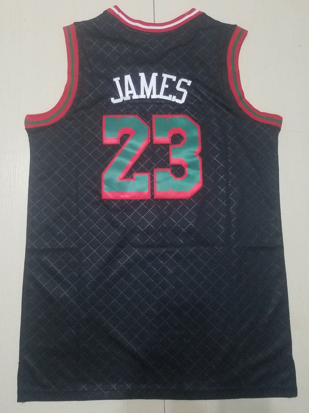 2018-19 Lakers Christmas Edition LeBron James #23 (Black/Red-Green)