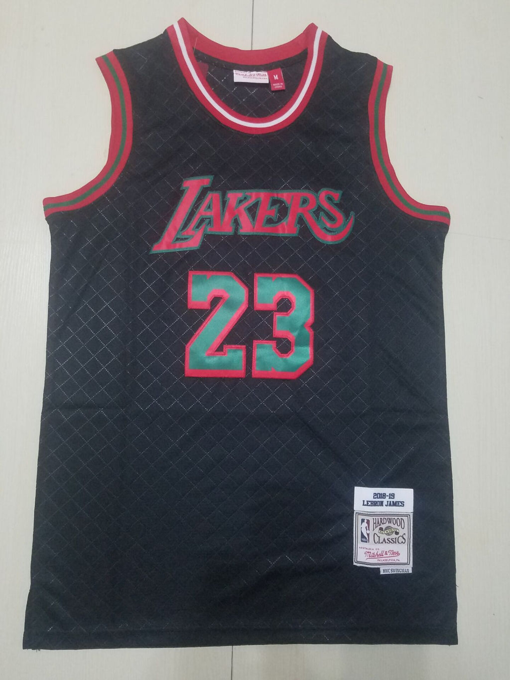 2018-19 Lakers Christmas Edition LeBron James #23 (Black/Red-Green)