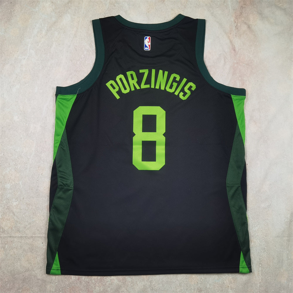 Celtics 2023-24 City Edition Black and Neon Green Jersey