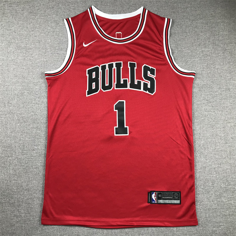 Bulls 2011-12 Association Edition Red Black Jersey