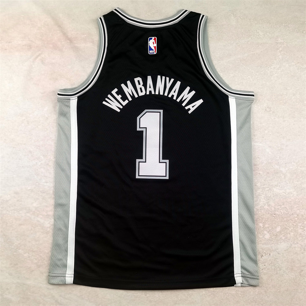 San Antonio Spurs 2023-24 Association Edition Black & Grey Jersey