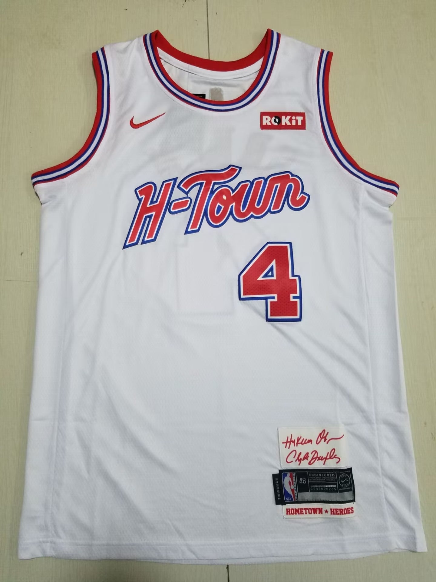 Rockets 2023-24 H-Town City Edition White Jersey