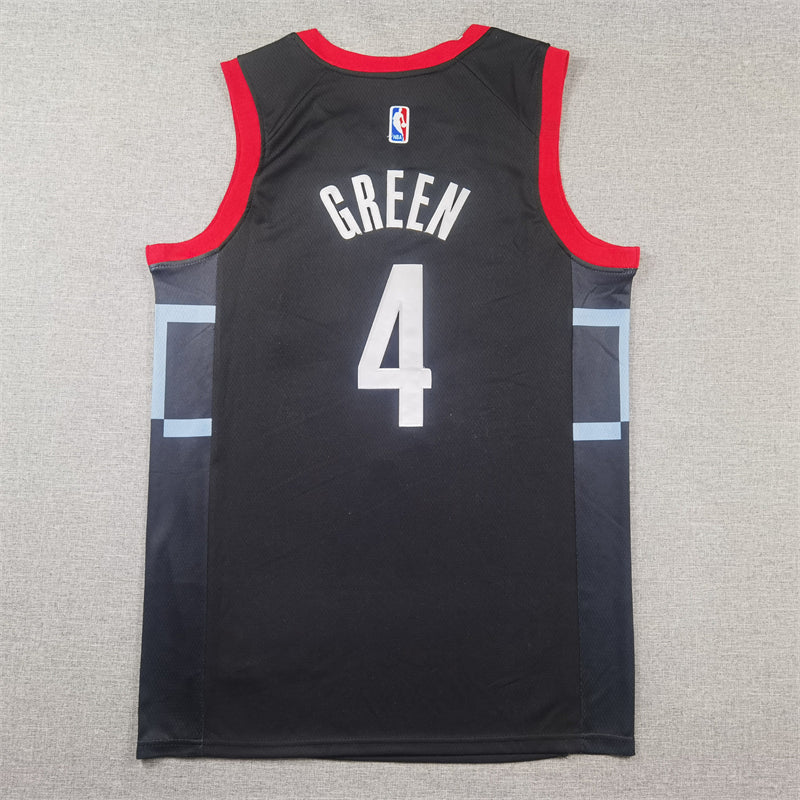 Rockets 2023-24 City Edition Black and Red Jersey
