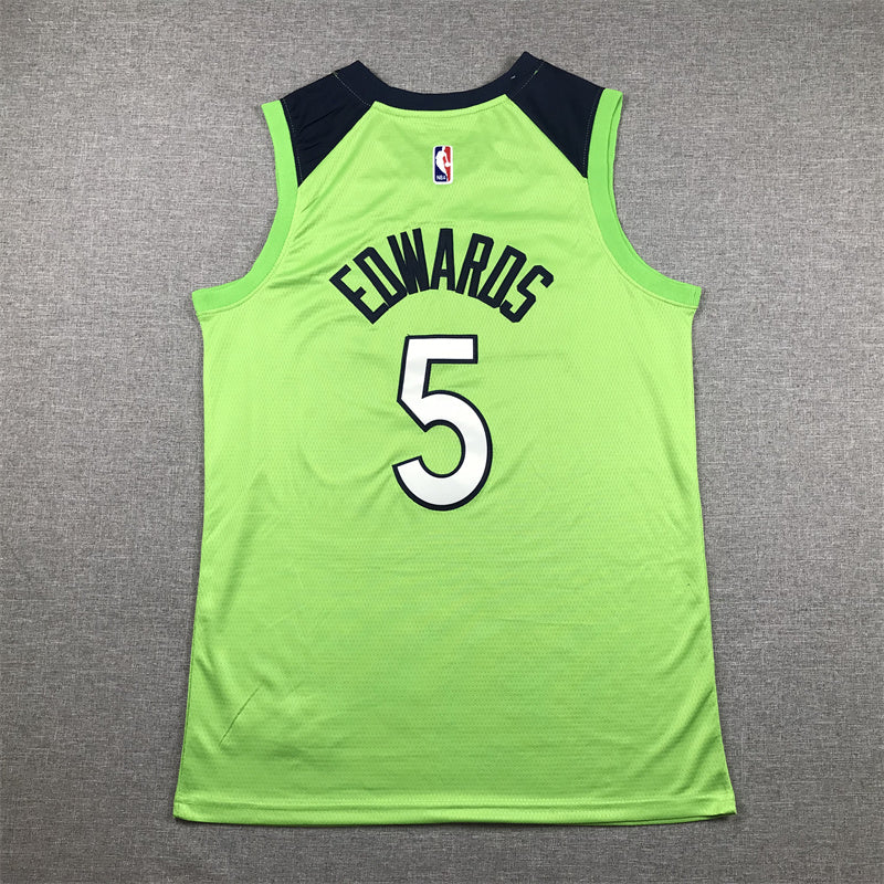 Minnesota Timberwolves Anthony Edwards #5 2024 Statement Edition Black & Green